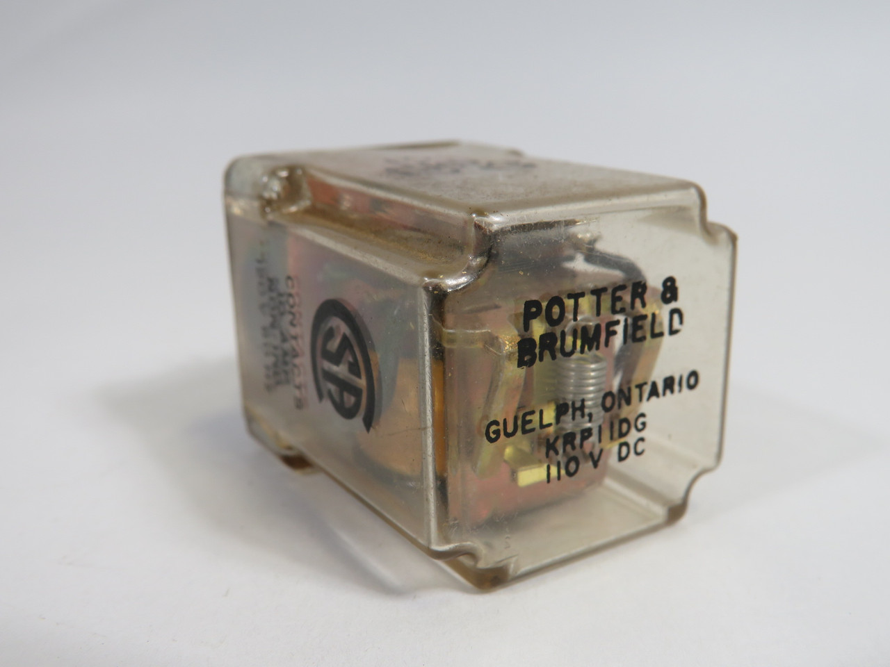 Potter & Brumfield KRP11DG110VDC Plug-In Relay 110VDC 10A 8-Blade USED