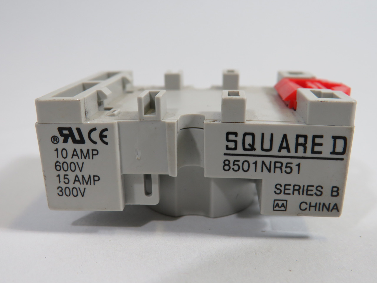 Square D 8501NR51 Series B Relay Socket 10A@600V 15A@300V 8-Pin USED