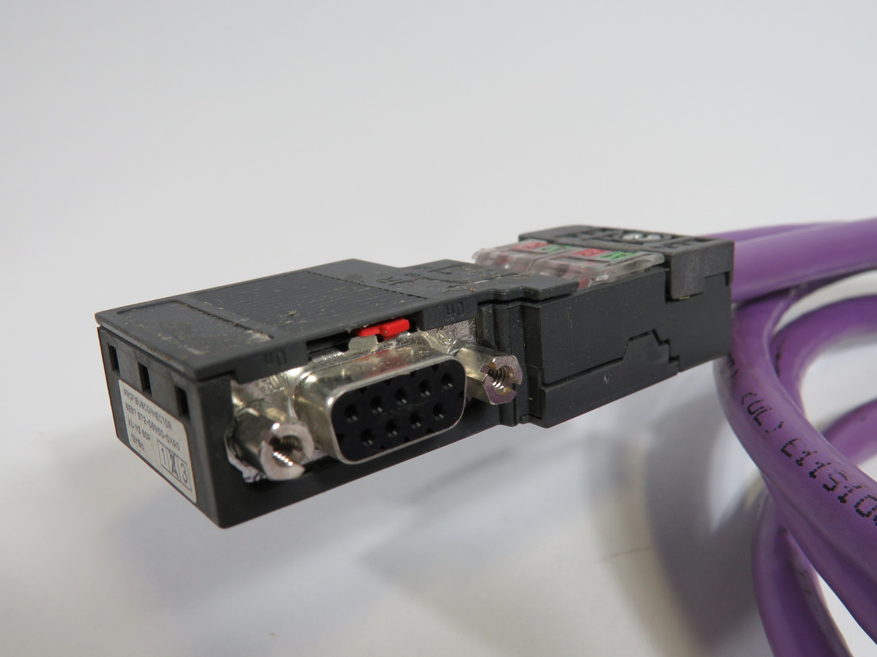 Siemens 6ES7-972-0BB50-0XA0 Bus Connector Assembly C/W 34.5" Cable USED