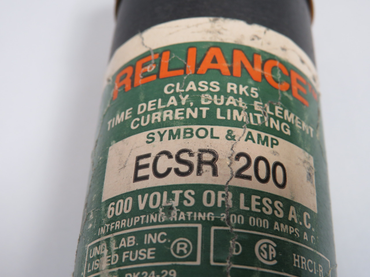 Reliance ECSR-200 Fuse 200A 600V USED