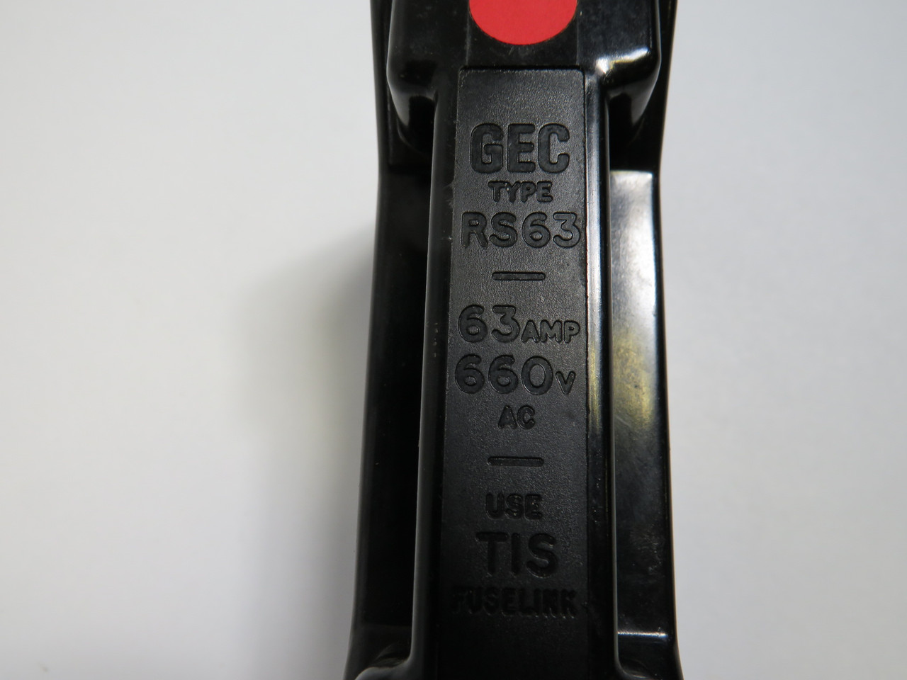 GEC RS63 Fuse Holder 63A 660V 1-Pole SHELF WEAR/MISSING HARDWARE USED