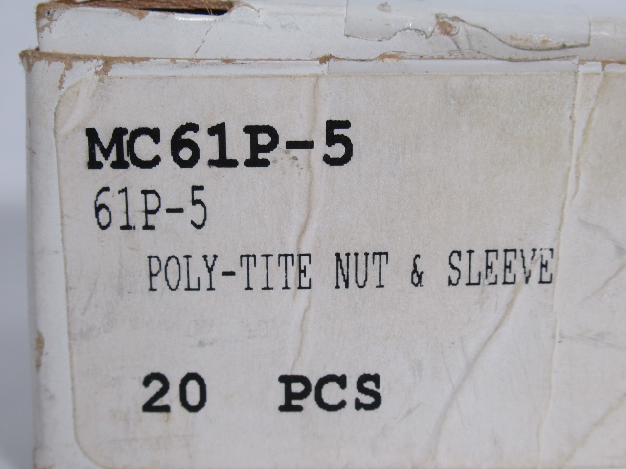 Parker MC61P-5 Poly-Tite Nut and Sleeve 5/16" Tube OD Lot of 6 NEW