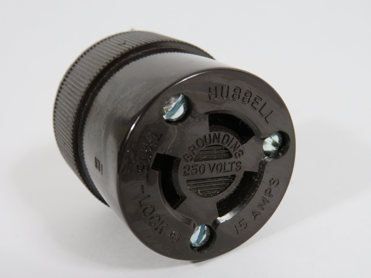 Hubbell 4580 Twist-Lock Connector 15A 250V 3-Wire 2-Pole NOP