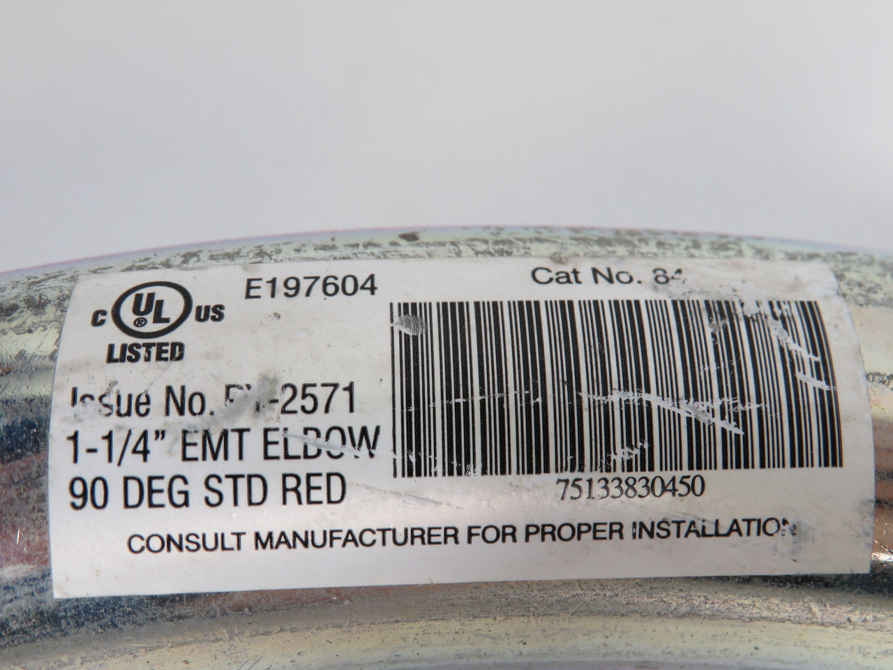 Topaz 84 EMT Elbow 90° 1-1/4" Galvanized Steel 30450 PY-2571 NOP