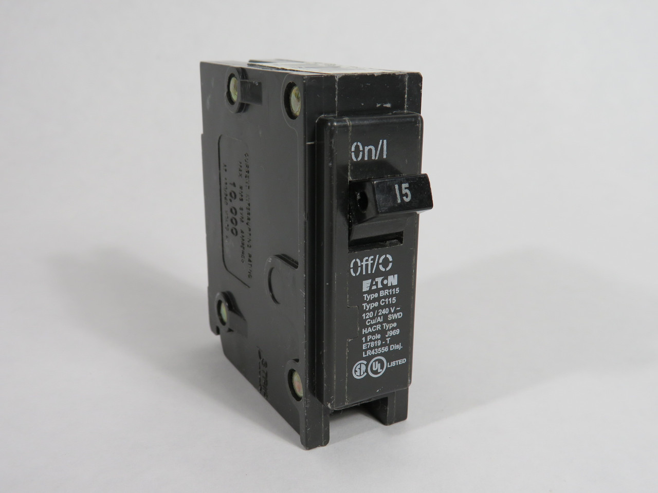 Eaton BR115 Circuit Breaker 15A 120/240V 1-Pole SWD HACR USED