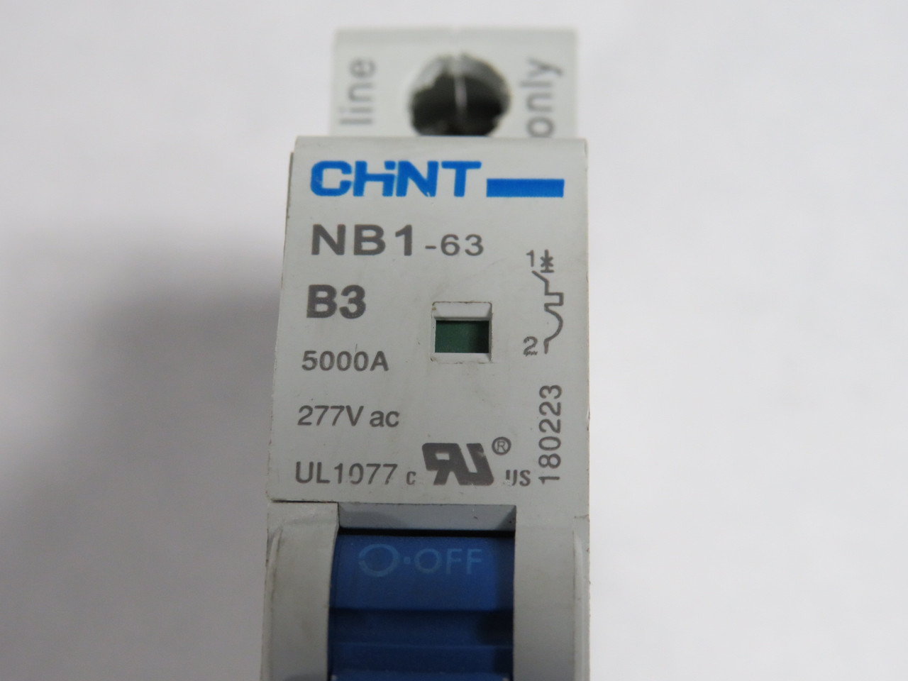 Chint NB1-63-B3 Miniature Circuit Breaker 3A 277VAC 1-Pole USED