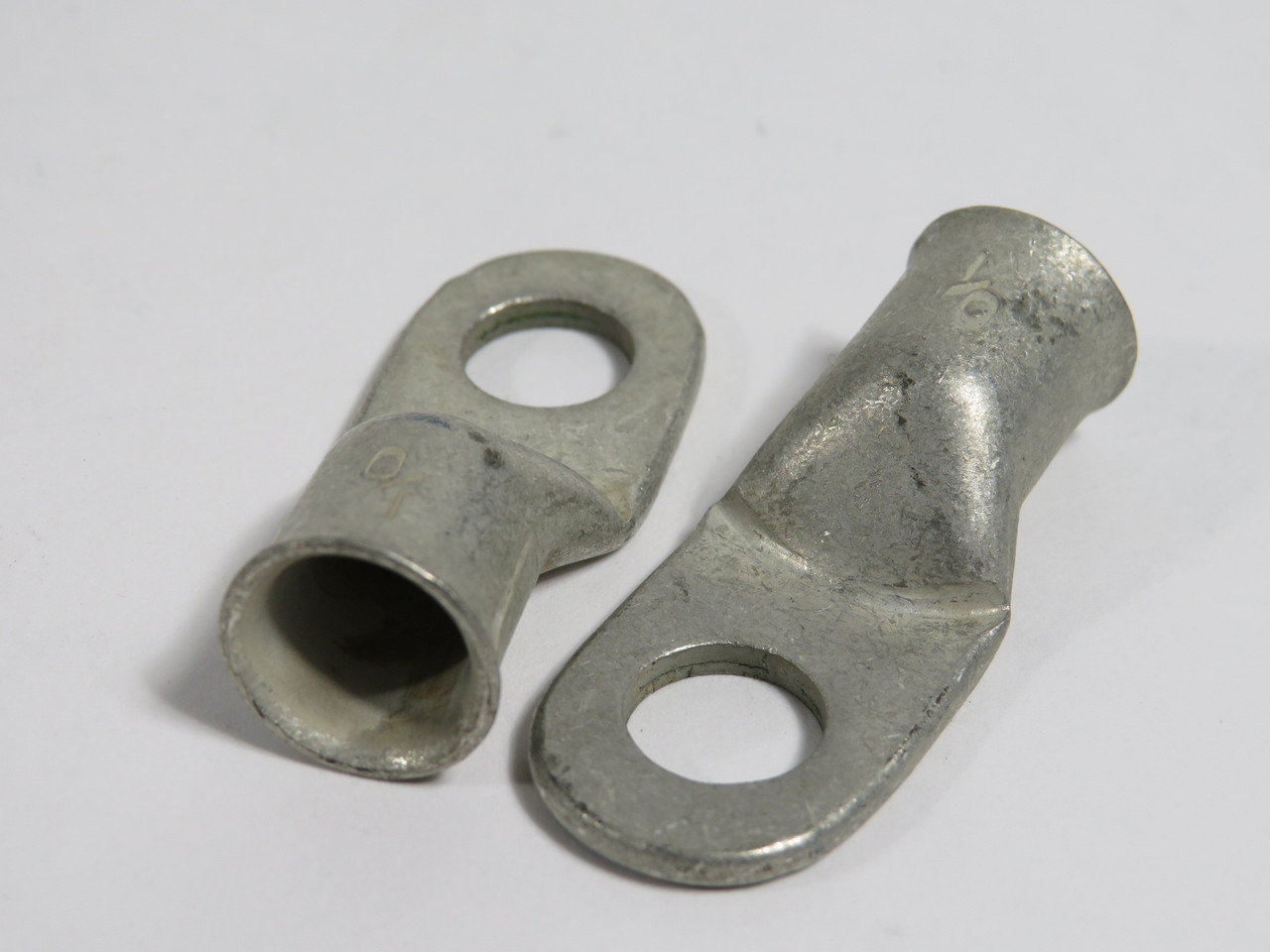 Generic Heavy Duty Ring Terminal Cable Lug 1/0AWG 3/8" M10 Stud Lot of 2 NOP