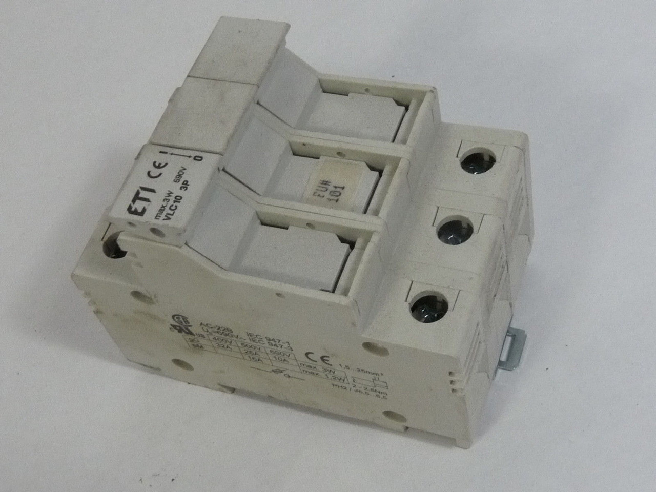 ETI Systems VLC10-3 Fuse Holder 32A 690V 3P USED