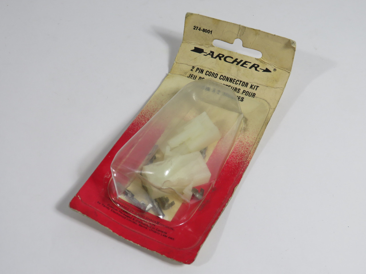 Archer 274-8001 2-Pin Cord Connector Kit *DMG PKG* NEW