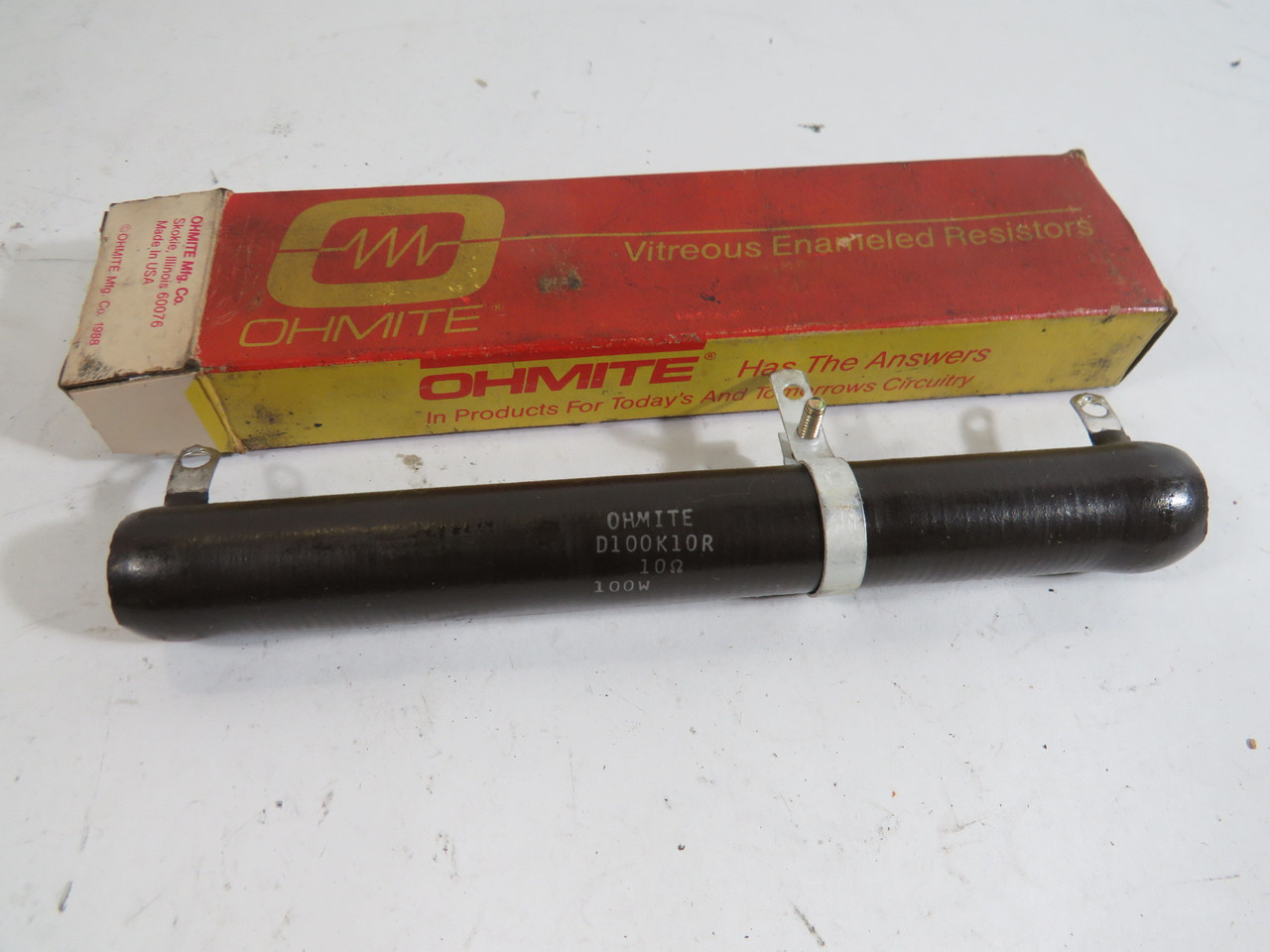 Ohmite D100K10R Wirewound Resistor 10Ohms 100W 260PPM/C 2.845kV ! NEW !