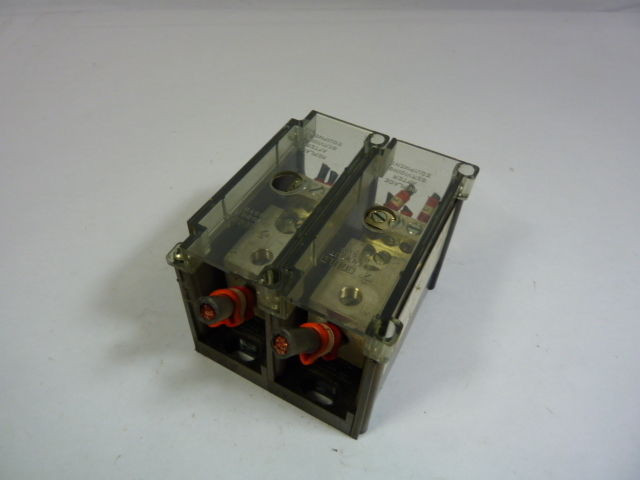 Gould Shawmut 66062 Power Distribution Block 600V 2-Pole USED