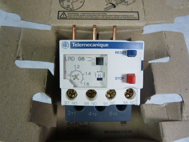 Telemecanique LRD-06 Bimetallic Overload Relay 1-1.6A 600V BOX DAMAGE NEW