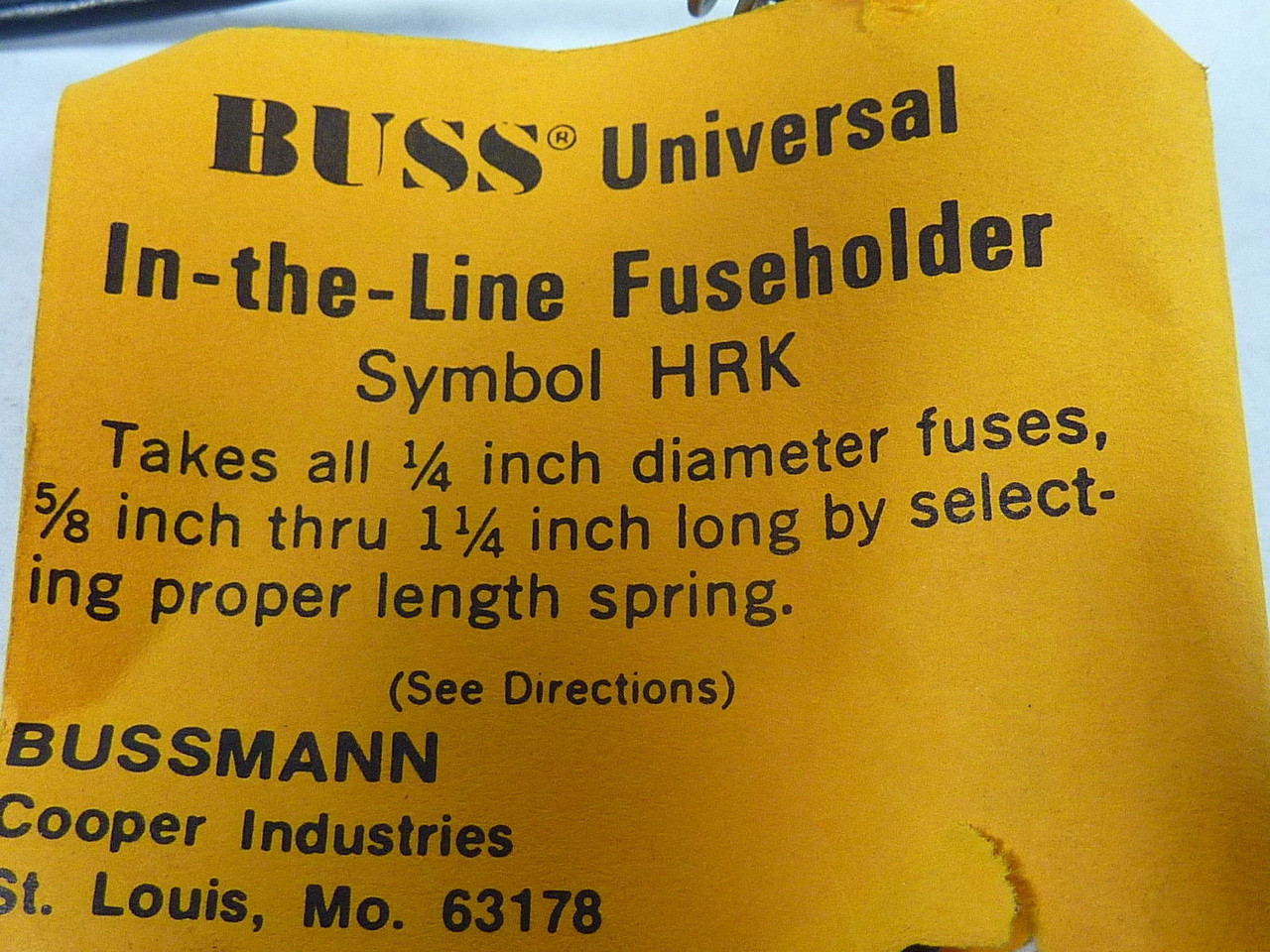 Bussmann HRK Inline Fuse Holder NEW
