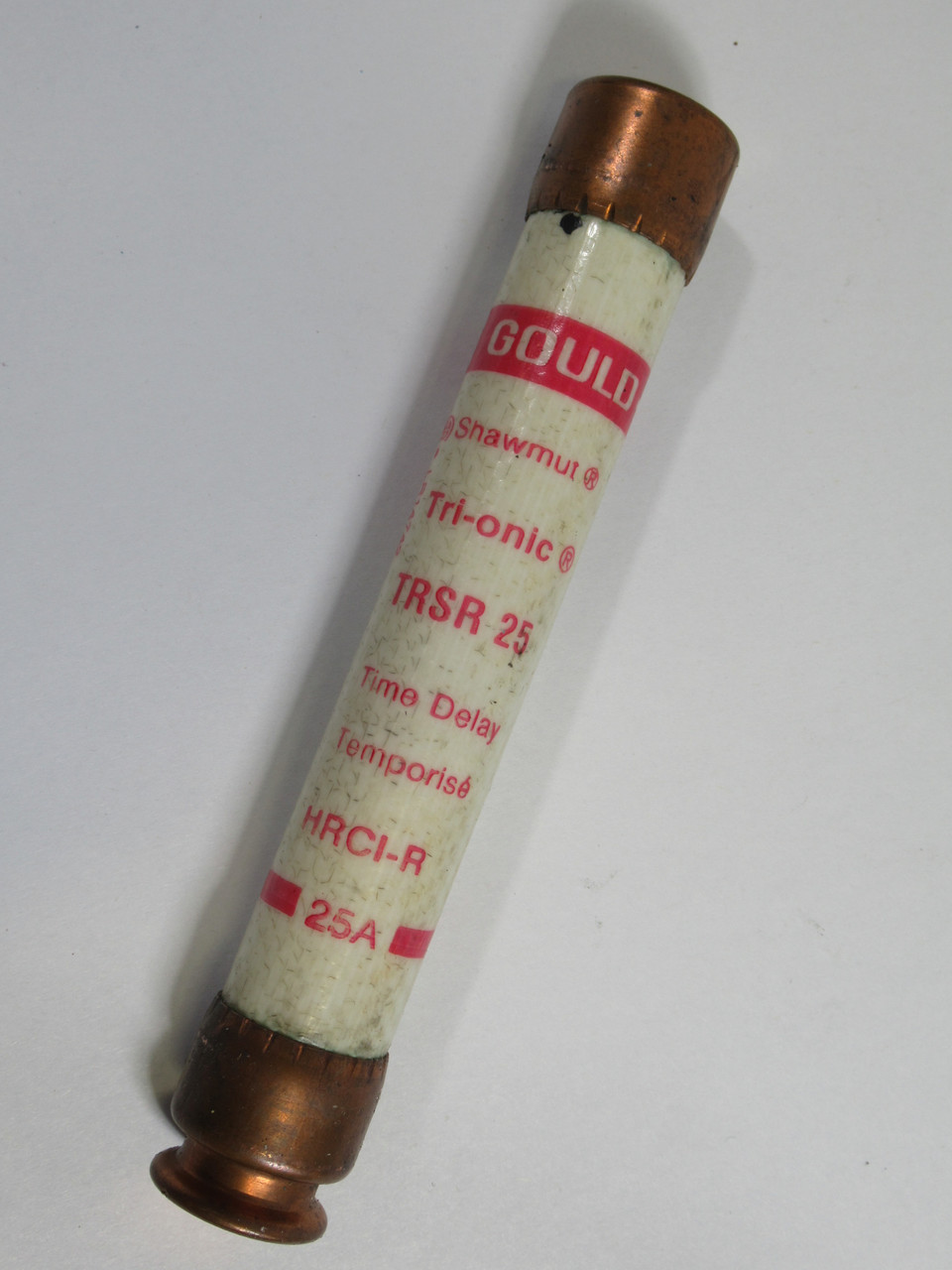 Gould Shawmut TRSR-25 Tri-Onic Time Delay Fuse 25A 600V USED