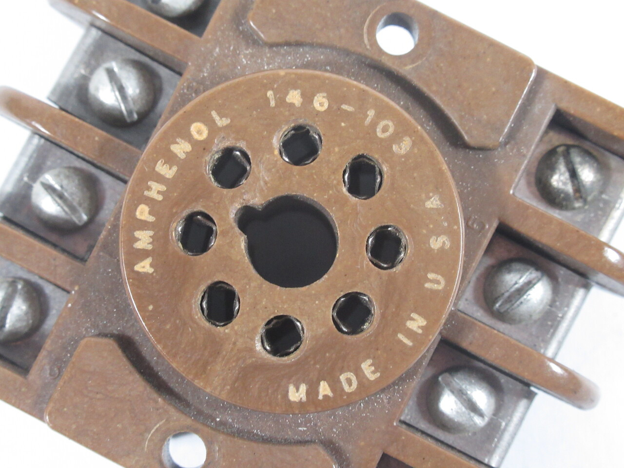 Amphenol 146-103 Relay Socket 8-Pin DIN Rail USED