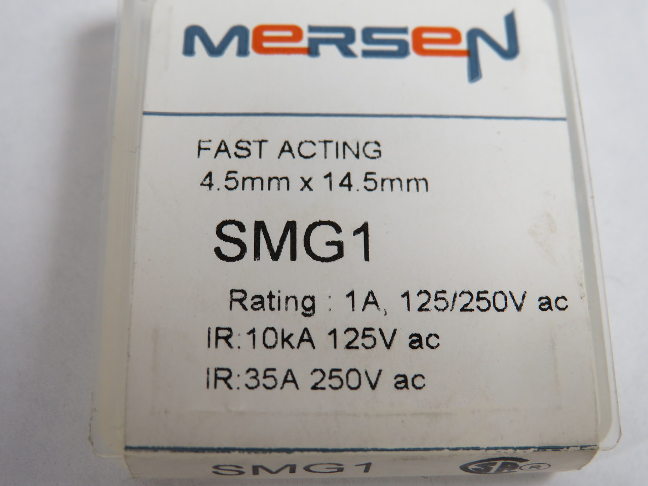 Mersen SMG1 Fast-Acting Glass Fuse 1A 250V 5-Pack NEW