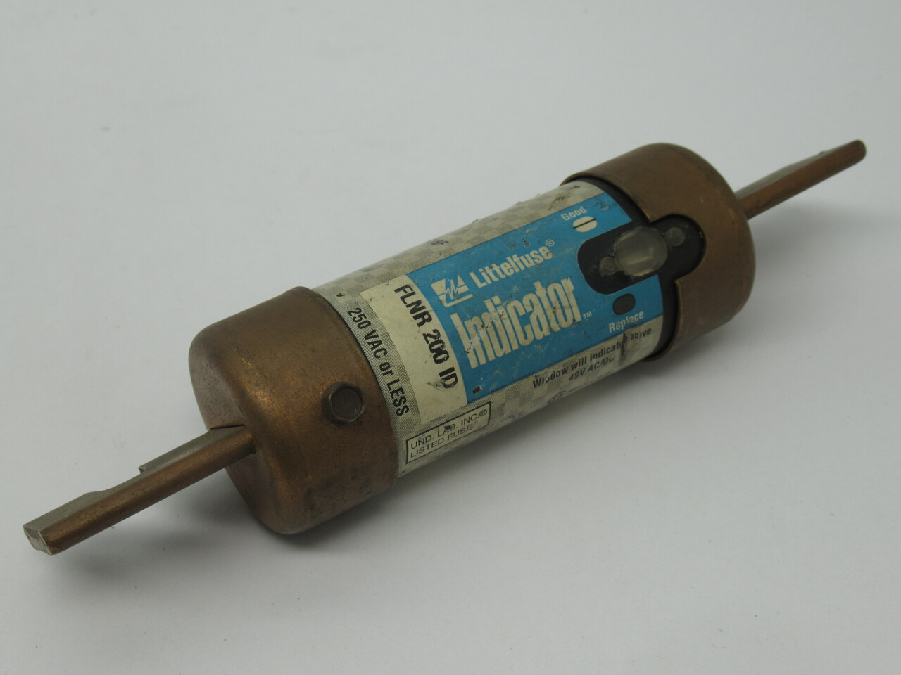 Littelfuse FLNR-200-ID Indicator 200A 250VAC 125VDC Time Delay Fuse USED
