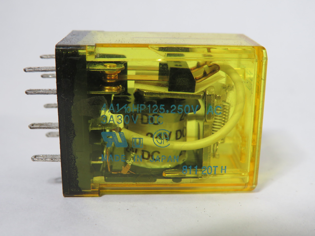NAiS HC2E-H-DC24V Plug-In Relay 24VDC 4A@125/250V 3A@30VDC 8-Blade USED