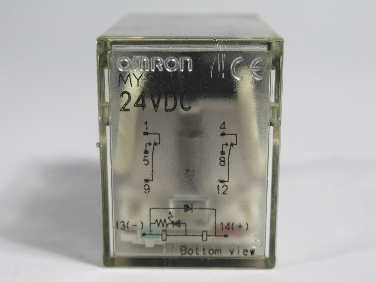 Omron MY2N-D2DC24 Plug-In Relay 24VDC 10A 8-Blade 250VAC 30VDC USED