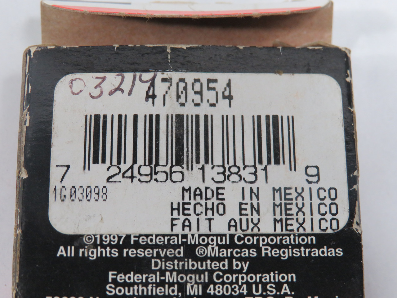 National Federal Mogul 470954 Oil Seal 1.250" OD 0.750" ID 0.250" W BOX DMG NEW
