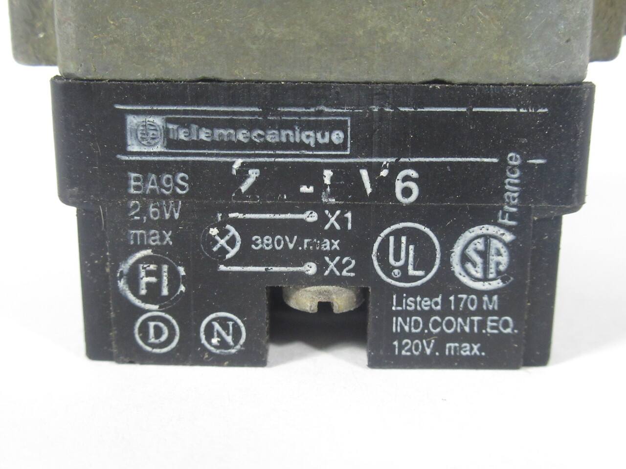 Telemecanique ZB2-BV6 Light Module With Mounting Base 380V 2.6W USED