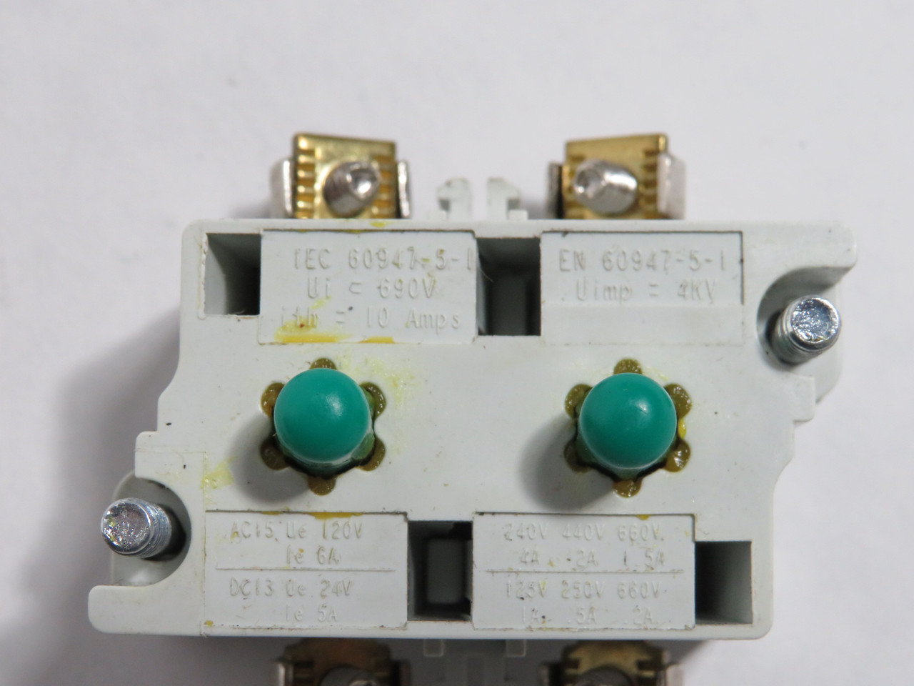 Eaton 10250T2 Series D2 Push Button Contact Block 2NO 690V 10A USED