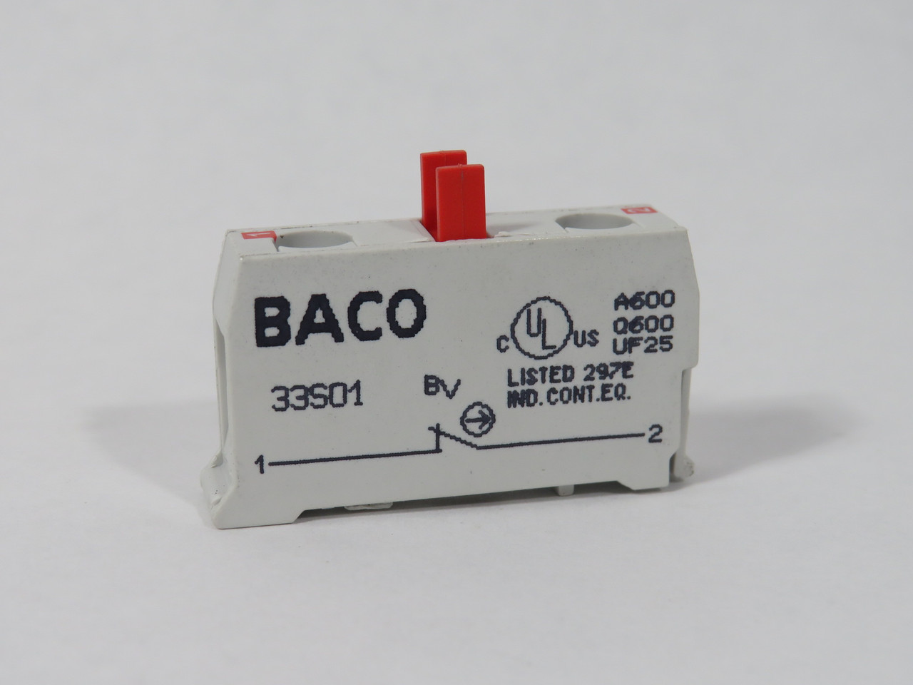 Baco 33S01 Control Station Contact Block 240V 3A 1NC USED
