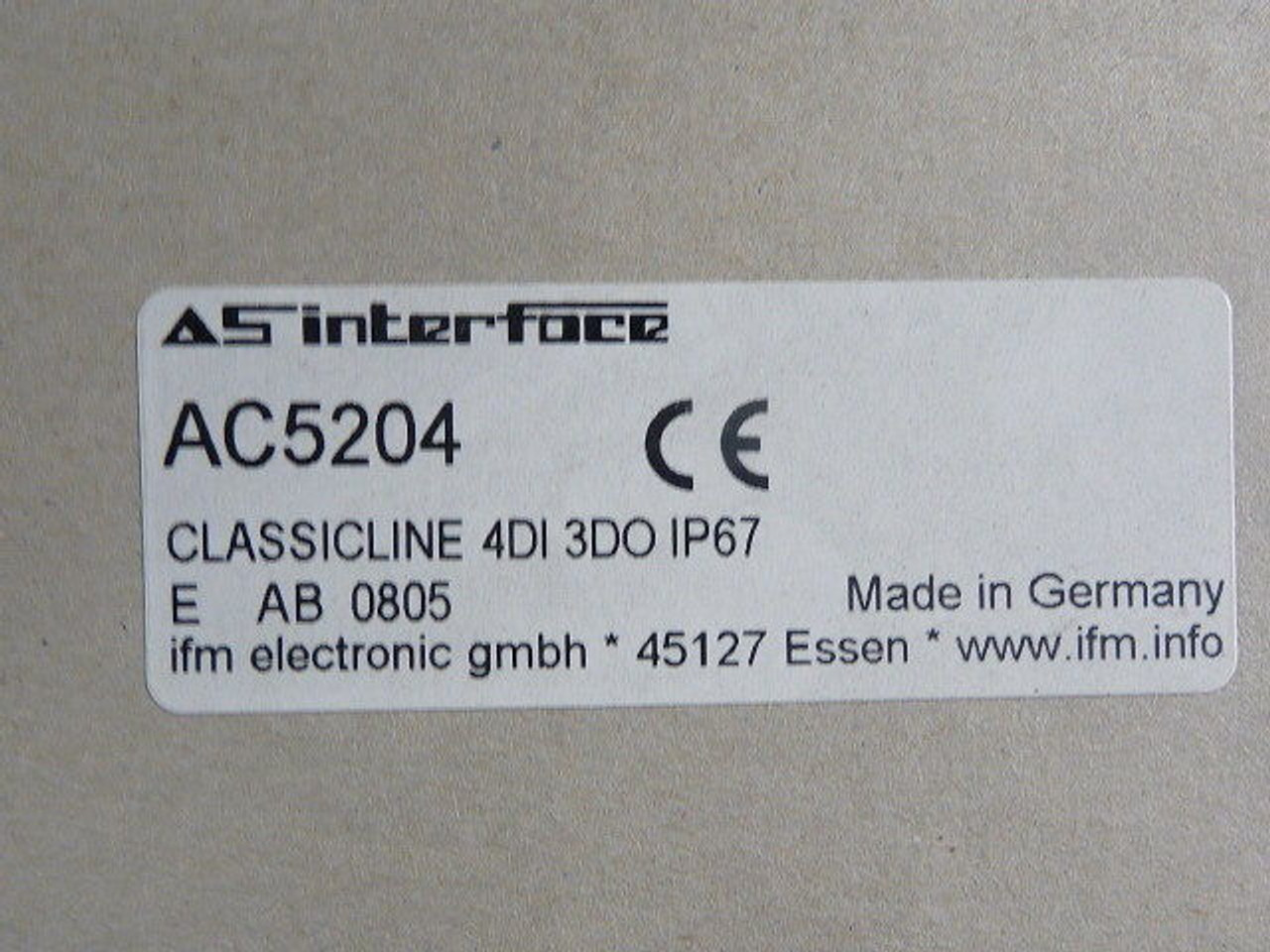 IFM AC5204 Classic Line AS-i Module 4 In / 3 Out ! NEW !