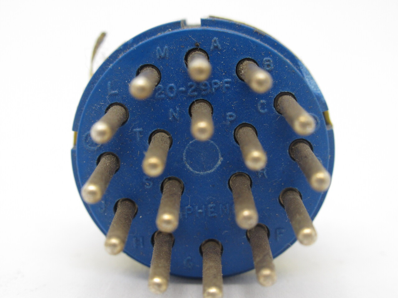 Amphenol 97-20-29P 17-Pin Male Circular Connector Insert USED