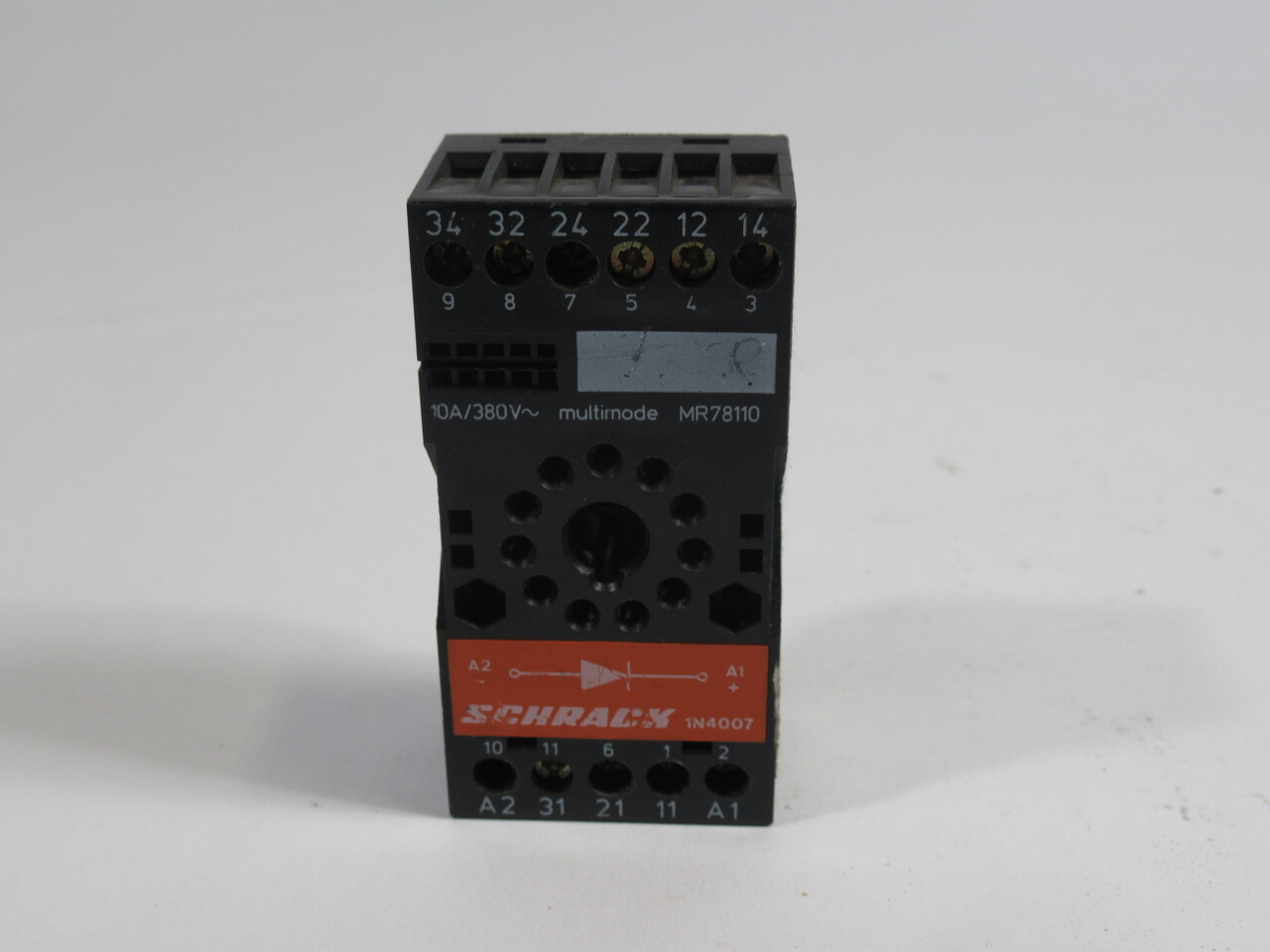 Schrack MR78110 Relay Socket 10A 380V 11-Pin USED