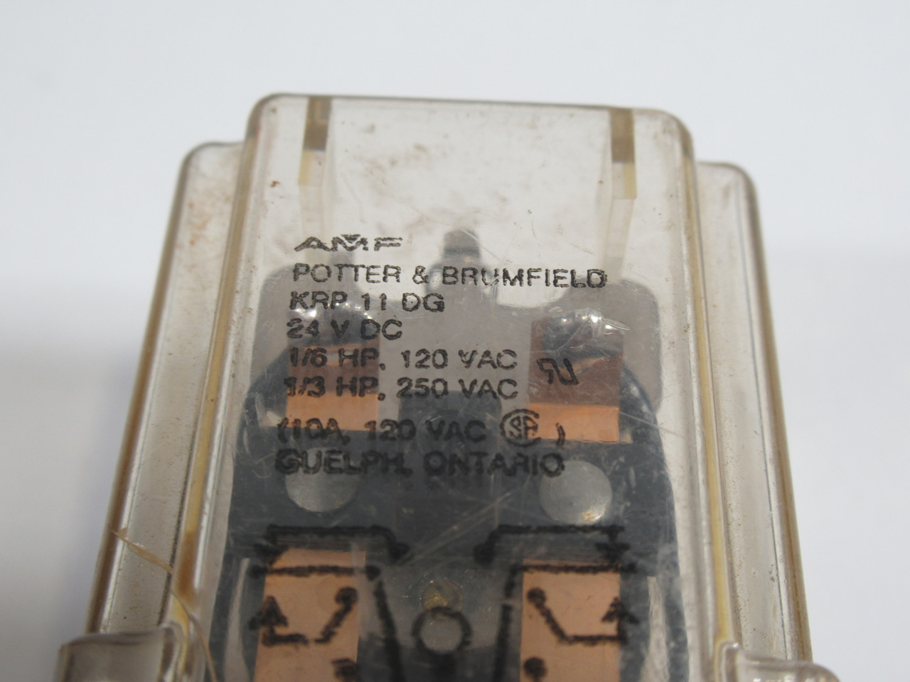 AMF KRP11DG-24VDC Relay 24VDC Coil 10A@120VAC 8-Pin USED