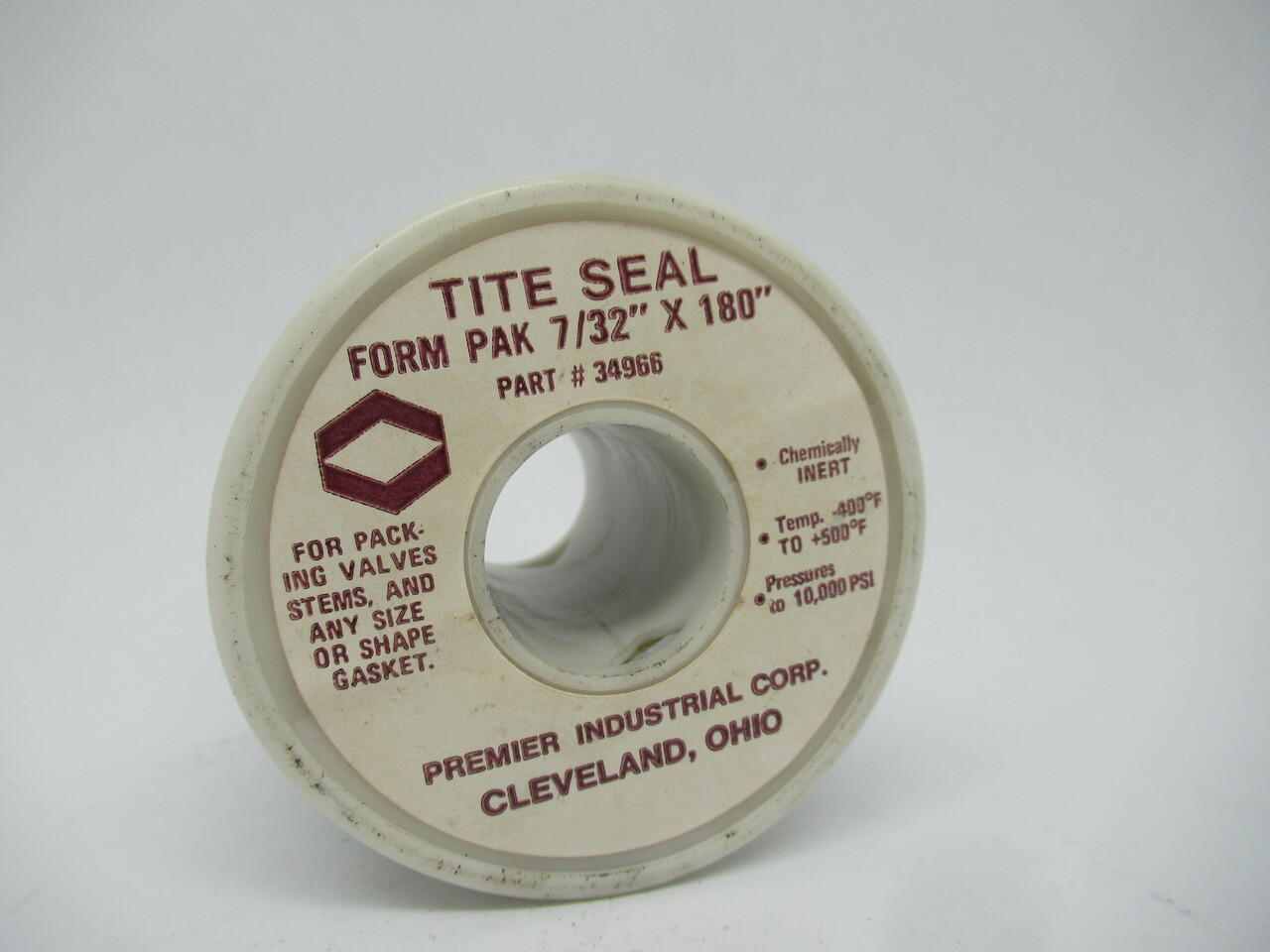 Premier Industrial 34966 Tite Seal Valve Stem Packing 7/32"x180" *Cut* USED