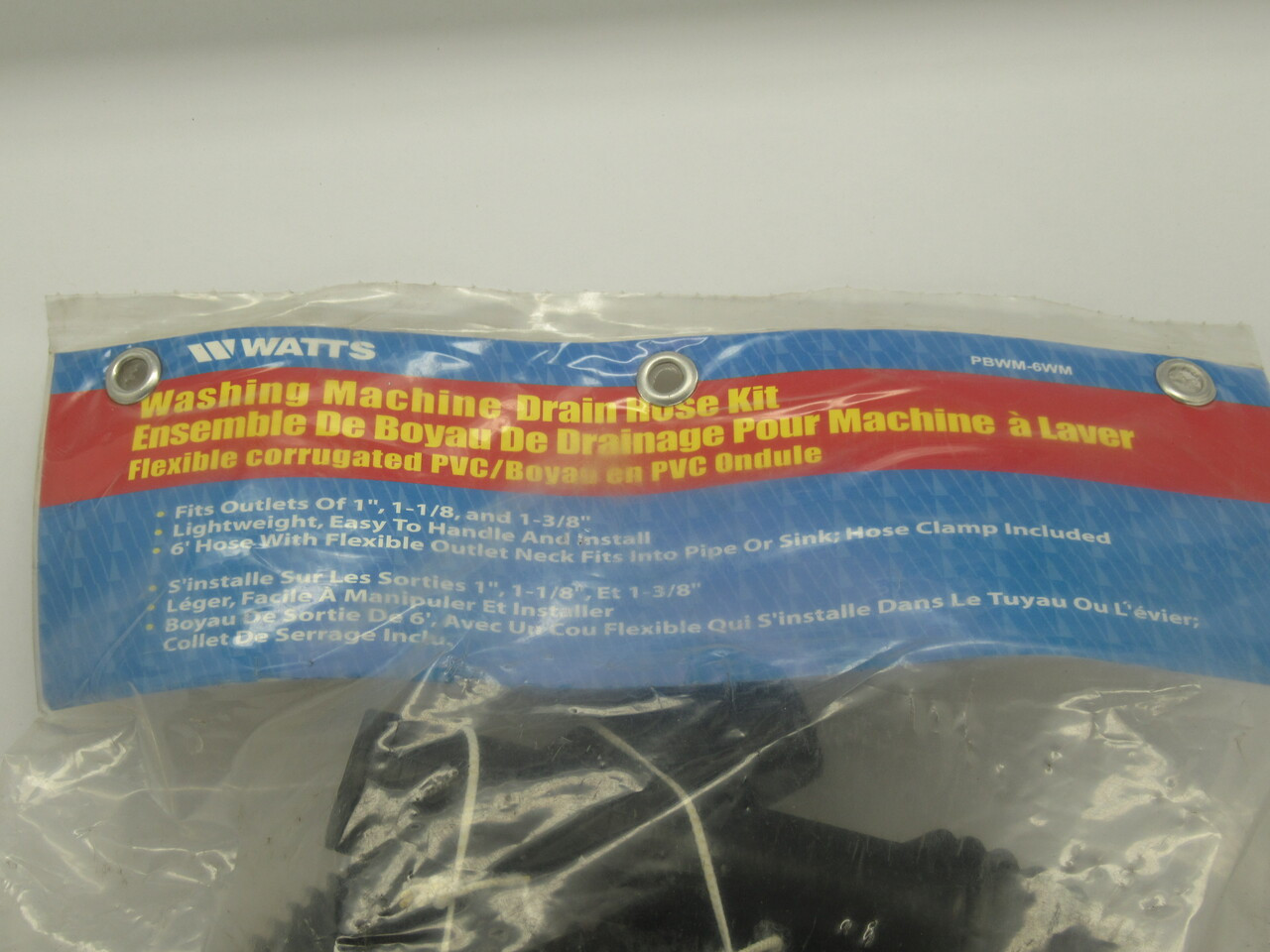 Watts PBWM-6WM Washing Machine Drain Hose Kit 1" to 1-3/8" 6ft Length NWB