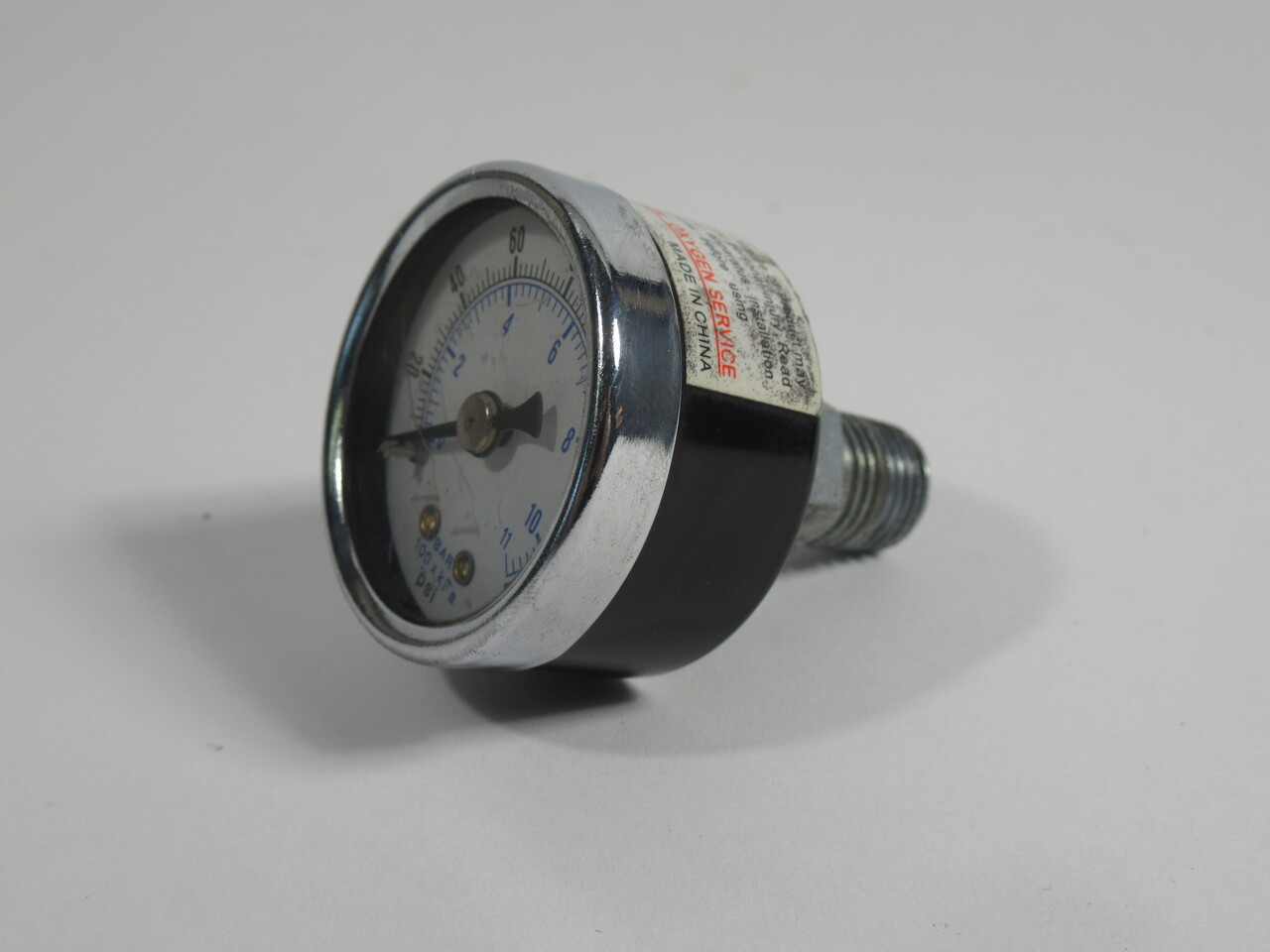 Generic Pressure Gauge 0-160psi 1-1/2" Diameter 1/4" NPT USED