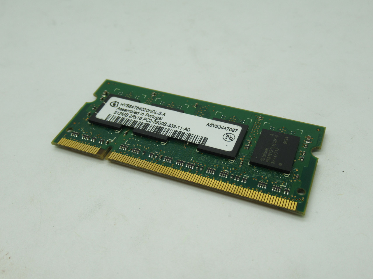 Infineon HYS64T64020HDL-5-A SDRam Memory Module 512MB 400MHz USED