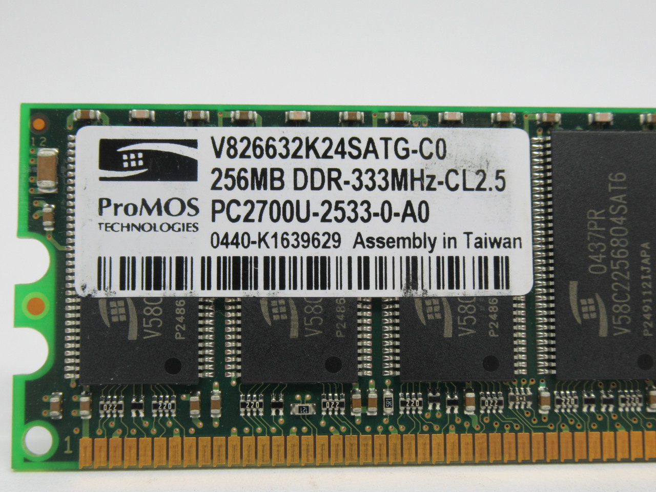 ProMOS V826632K24SATG-C0 SDRam Memory Module 256MB 333MHz USED