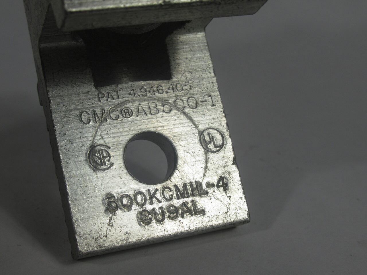 CMC AB-500-1 Solderless Single Conductor Lug 500kcmil 4AWG CU9AL USED