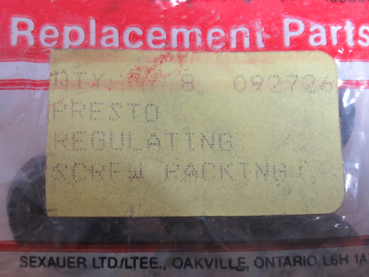 Sexauer 092726 Presto Regulating Screw Packing *LOT OF 8* NWB