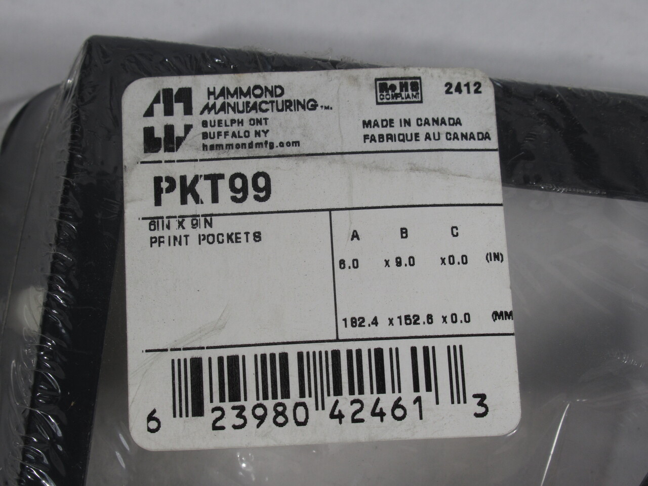Hammond PKT99 Document Holder 6" x 9" NOP