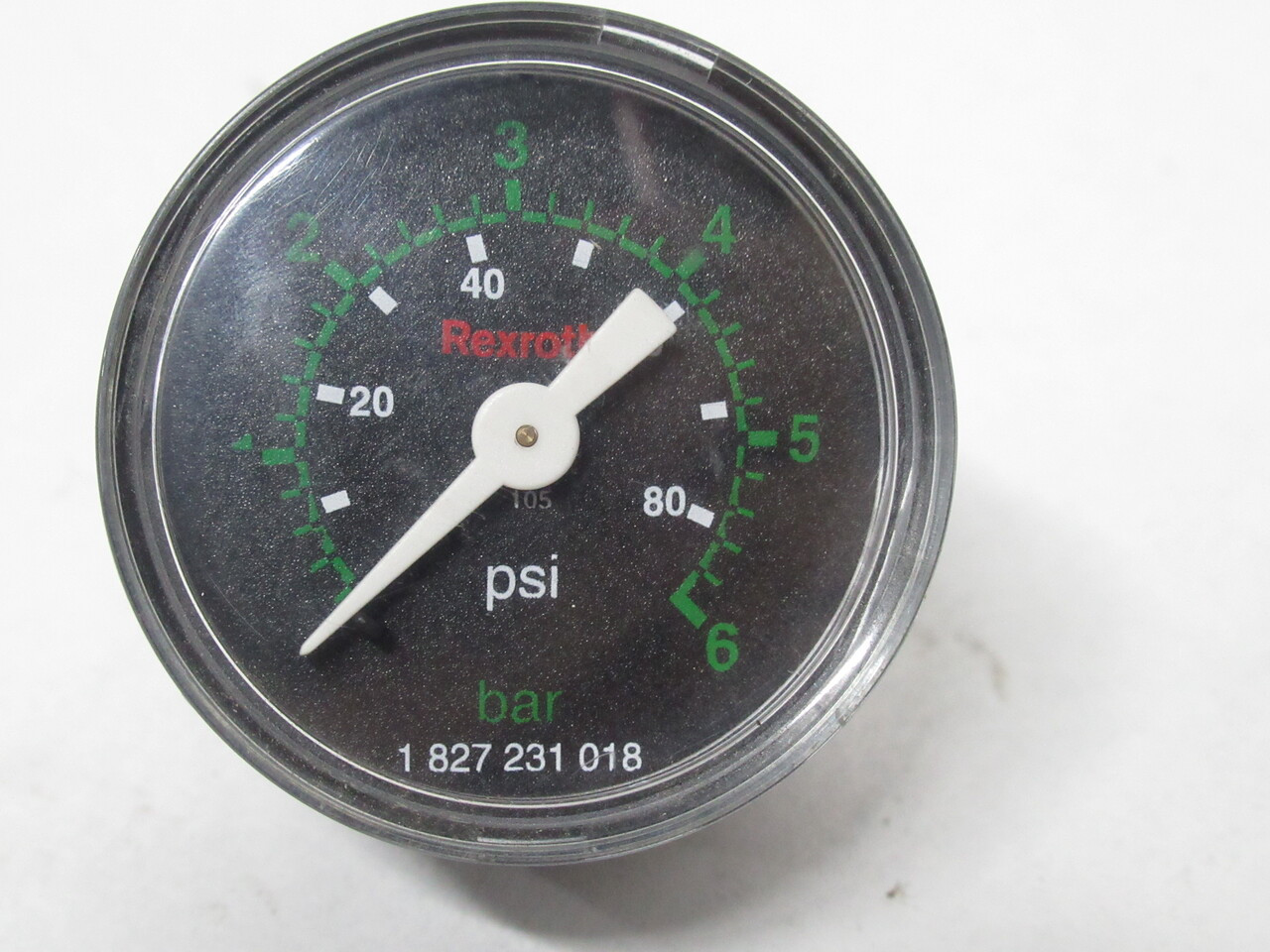 Rexroth 1-827-231-018 Pressure Gauge 0-6bar 40mm Diam G1/8"USED