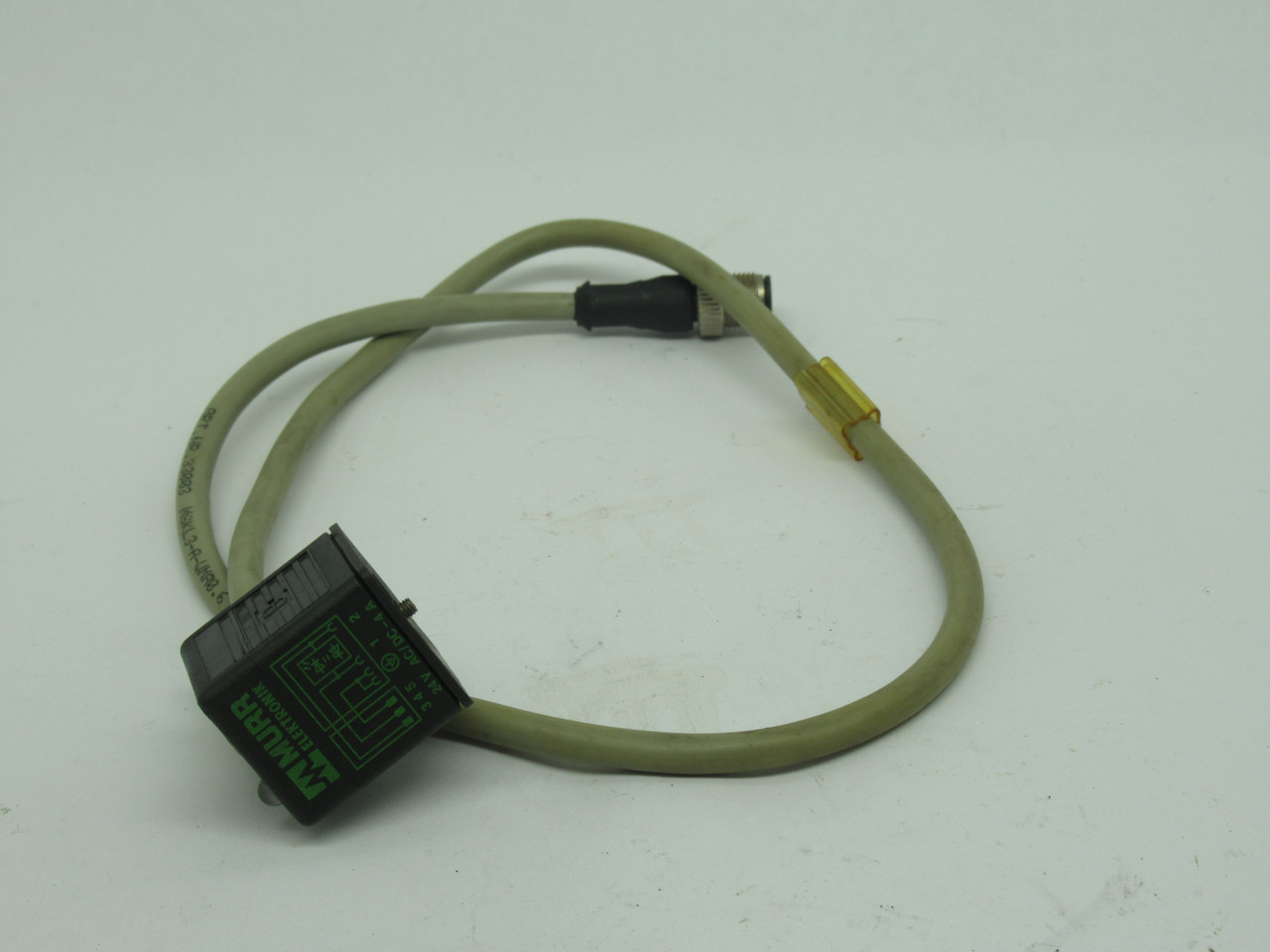 Murrelektronik 33003 DIN Cable Assembly 24V AC/DC 4A 3Pin LED 0.6m Length USED