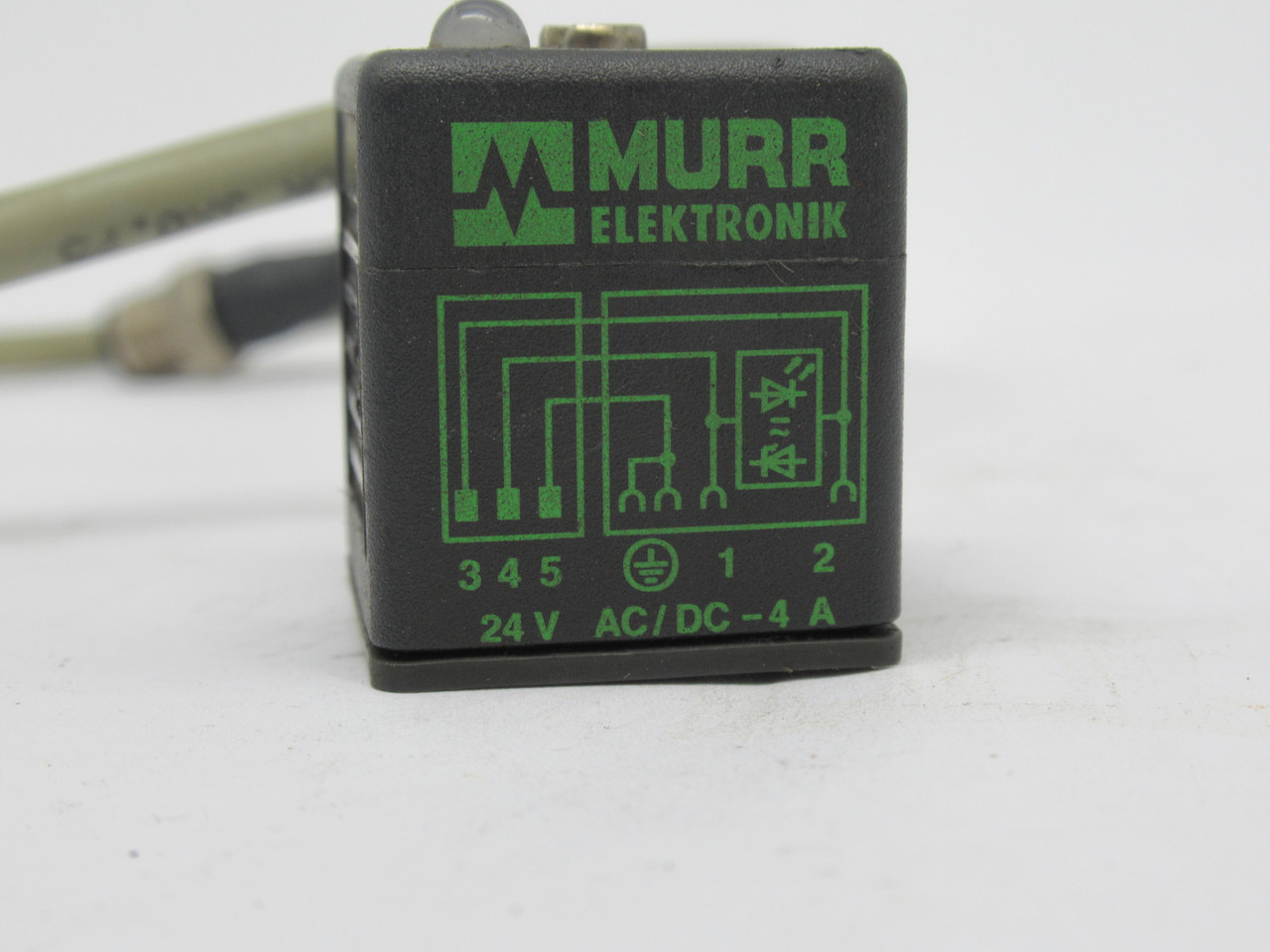 Murrelektronik 33003 DIN Cable Assembly 24V AC/DC 4A 3Pin LED 0.6m Length USED