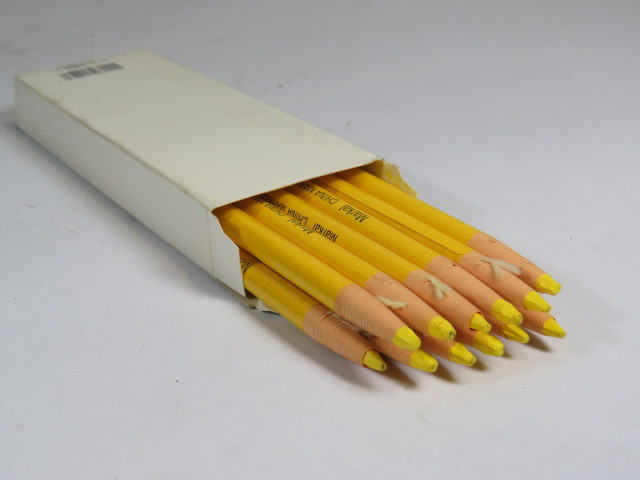 Markal 96011 Bright Yellow Paper-Wrapped China Marker 12-Pack ! NEW !