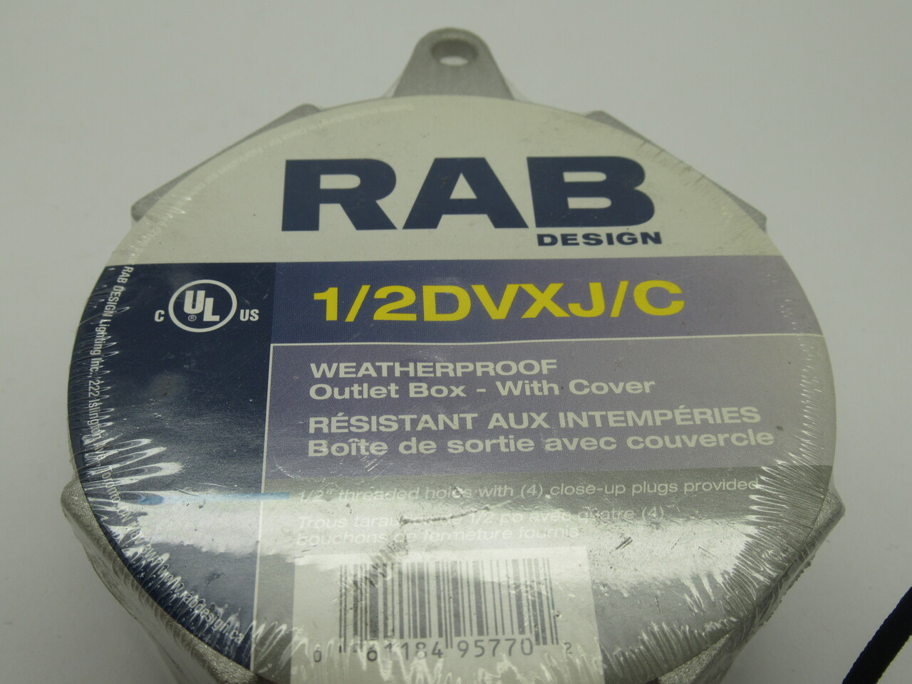 Rab Design 1/2DVXJ/C Weatherproof Outlet Box With Cover 1/2" Threaded Holes NEW