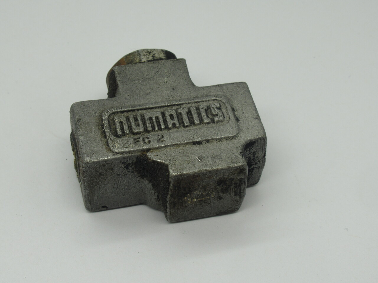 Numatics 2FC2 Flow Control Valve Inline 1/4" NPTF Anodized Aluminum USED