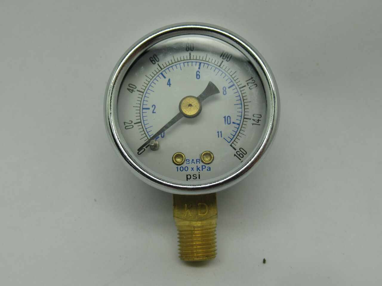 Generic 1511-160 1-1/2" Dry Power Gauge 1/8 NPT Brass Lower 0-160Psi NEW