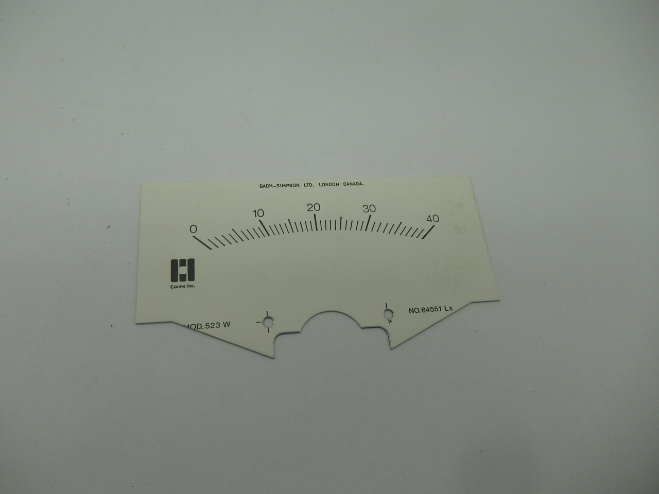 Corma 523W-64551LX Panel Meter Face 0-40 Bach-Simpson *Lot of 14* NOP