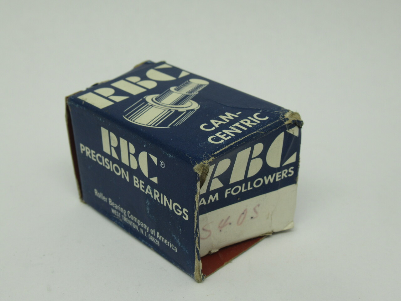 RBC S40 Cam Follower 1-1/4" Roller Diameter 3/4" Roller Width 1/2" Stud NEW