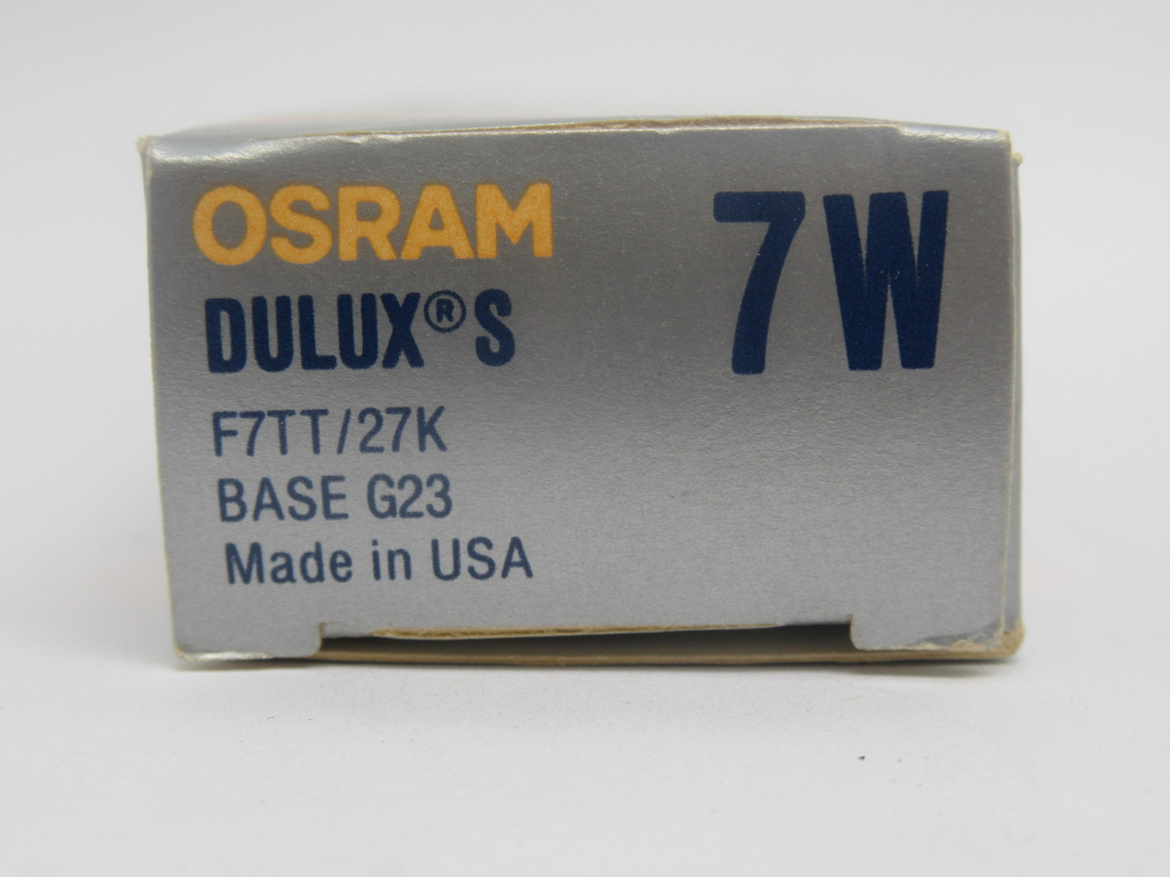 Osram F7TT/27K Dulux S Fluorescent Lamp 7W 2700K G23 Base NEW