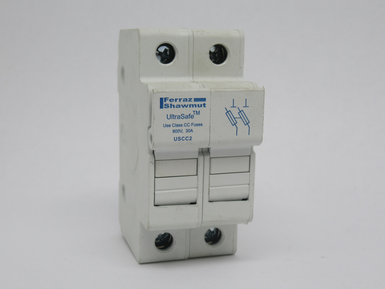 Ferraz Shawmut USCC2 Fuse Holder 30A 600V 2-Pole USED